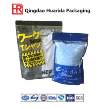 Plastic Packaging Bag with Ziplock Slider and Hanger for Garment